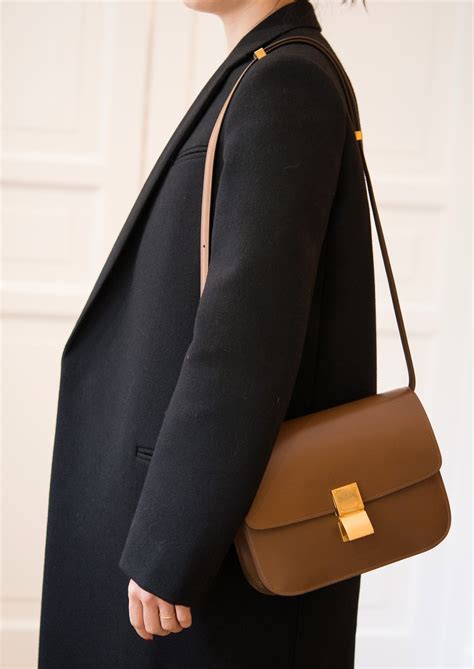 celine brown box bag|celine 16 handbag.